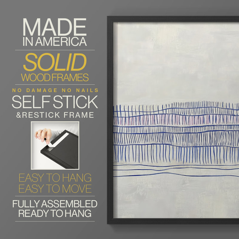 Abstract CDLXXX Framed Print - Ready To Hang - Made in USA, 10" H x 8" W, Black