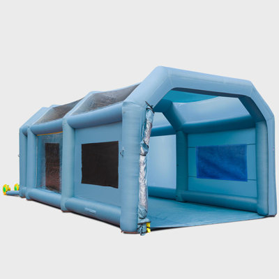 Inflatable Paint Booth, 13X10x9ft Inflatable Spray Booth, 950W High Powerful Blowers Spray Booth Tent, Car Paint Tent Air Filter System For Car Parking Tent Workstation Motorcycle Garage