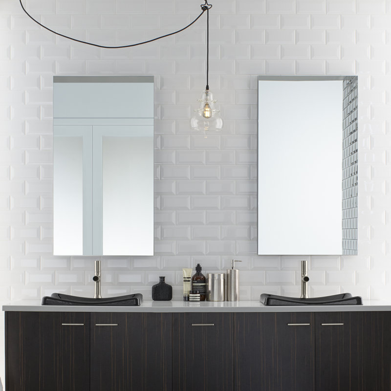 Catalan® Frameless Medicine Cabinet with Adjustable Shelves, 36.13" H x 20.13" W x 4.75" D