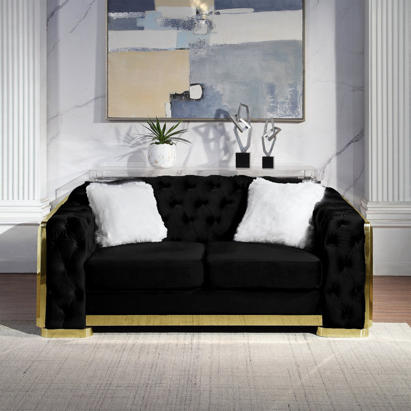 Canapé Burdell 8019 2, Noir, noir, noir, noir
