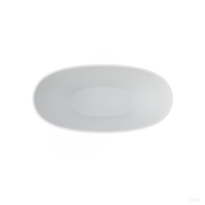 61" Premium Solid Surface Deep Soaking Bathtub