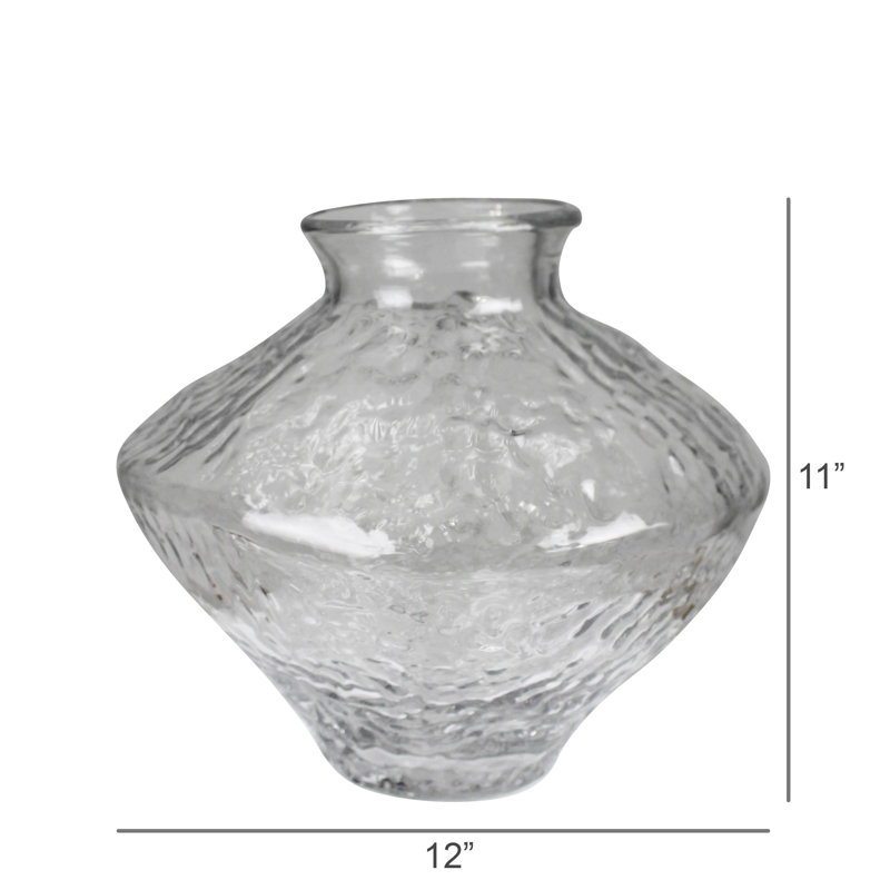 Textured Vase, Glass - Wide
