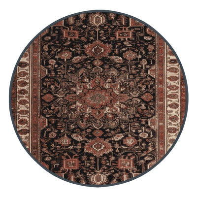 Machine Washable Persian Brown Area Rug