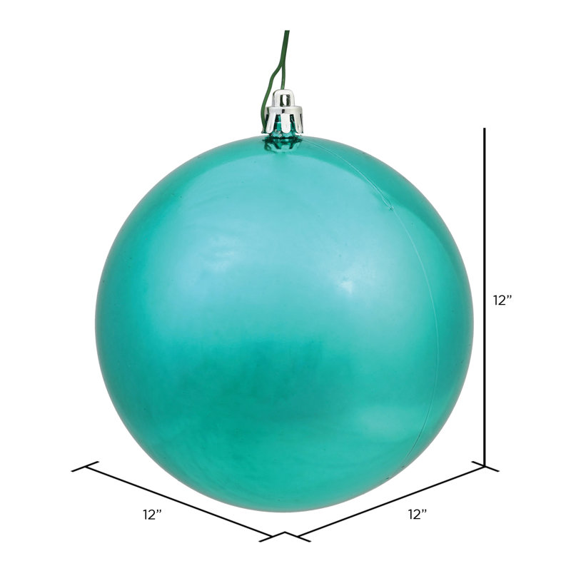 Décoration de boule décorative des Fêtes, 12", Bleu sarcelle brillant