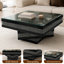 Table basse à motif de diamants broyés