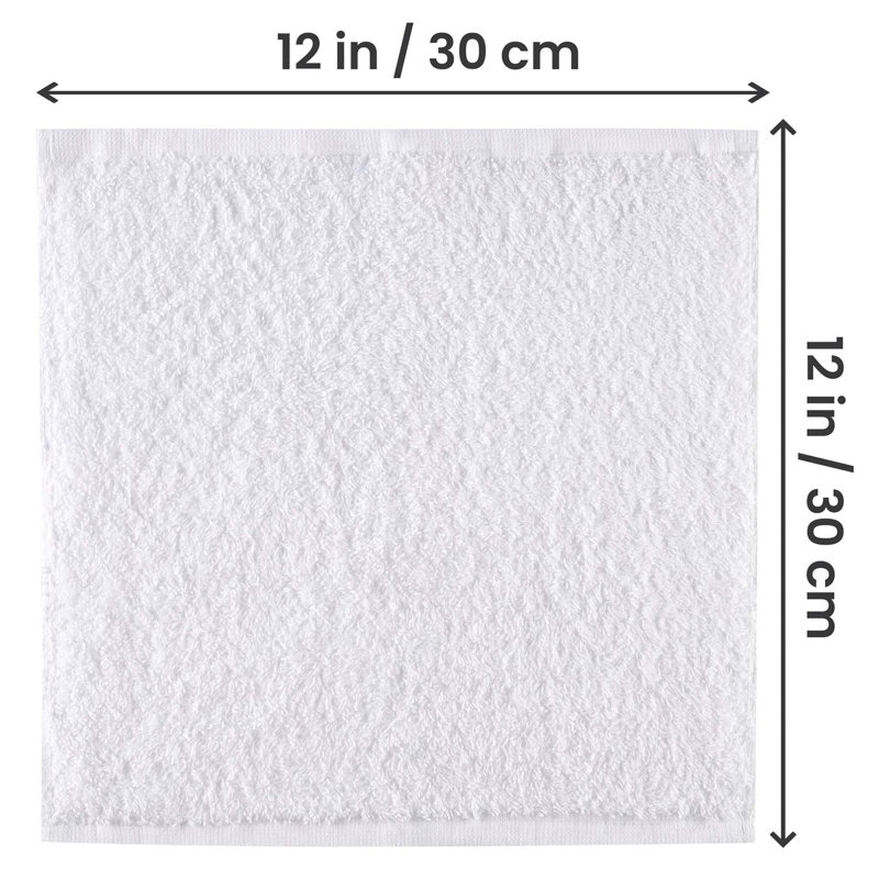 100% Cotton Fingertip Towel, White