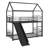 Lovely Twin Over Twin Metal House Bunk Bed With A Thrilling Slide-664071065