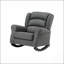 Chaise berçante Fabien en tissu gris