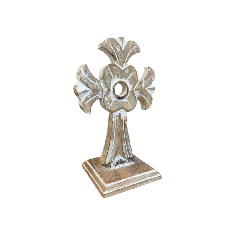 St Augustine Table Cross - White Wash