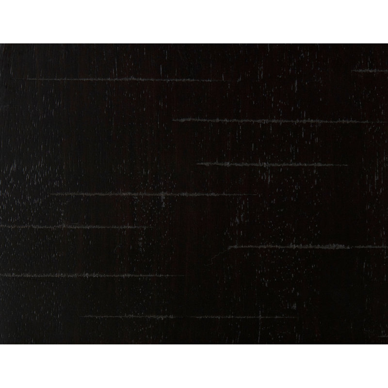 2 tabourets de comptoir en bois d'hévéa massif, style transitionnel, 2 pièces, Noir