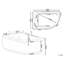 Bracey 1590mm x 113mm Whirlpool Acrylic Bathtub with Tap-1823726219