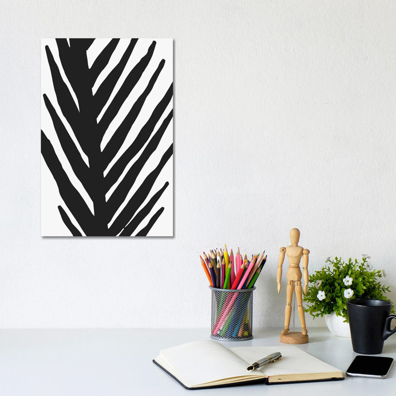 Abstract Minimal Palm by Modern Tropical - Print on Canvas, Wrapped Canvas, 20.32 cm H x 30.48 cm W