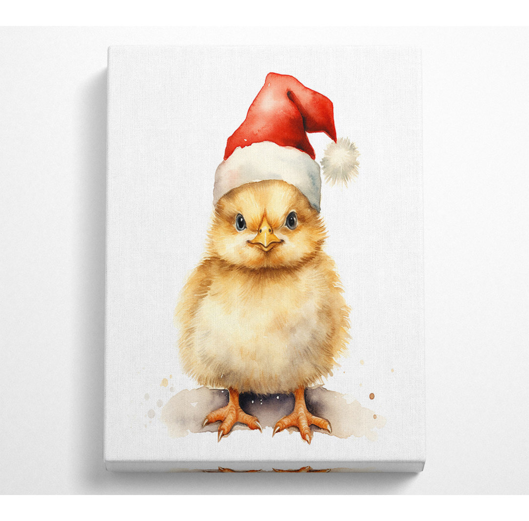 Santa Hat Chick - Kunstdrucke auf Leinwand