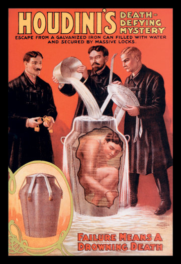 Houdini décès-défiant mystère, H 30 po x l 20 po