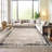 Washable Modern Distressed Edge Thin Indoor Rug, Low Pile Area Rug with Stain Resistant Surface, Non Slip Backing & Easy Clean for Living Room, Bedroom, Home Office, Entryway-882309179