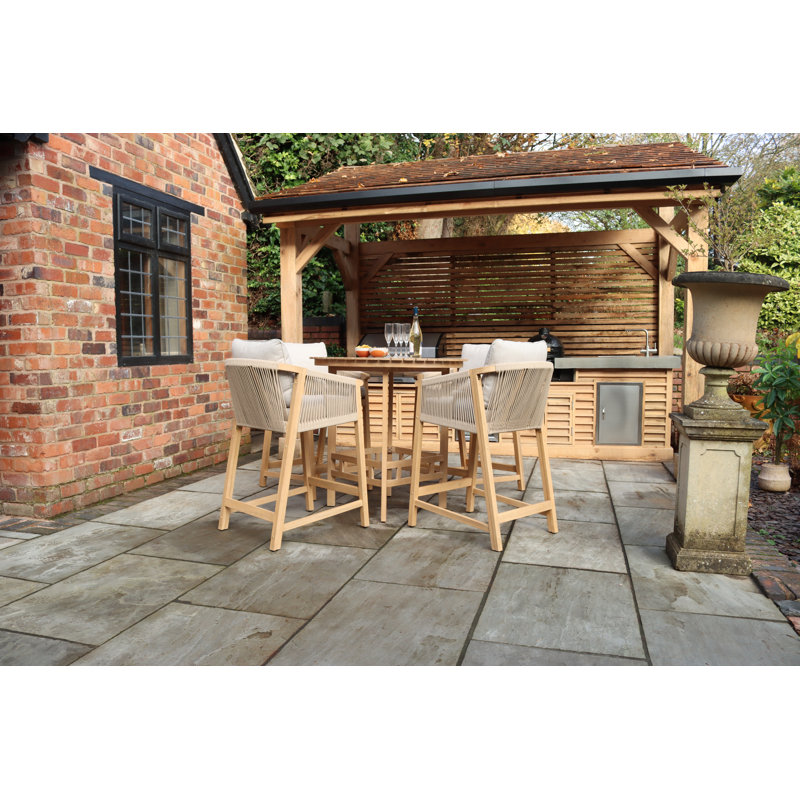 FSC 1 Roma Bar set 100cm High Table with 4x Deluxe Roma Bar Stools