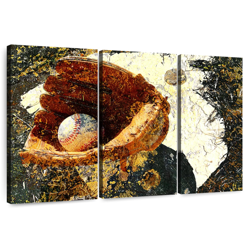 Sireci Grunge Baseball, 42" H x 65" W