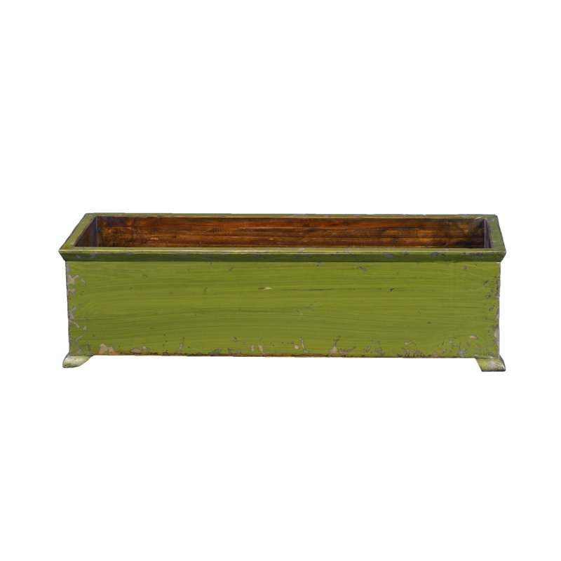 Pot à fleurs en bois Maghakia, Vert