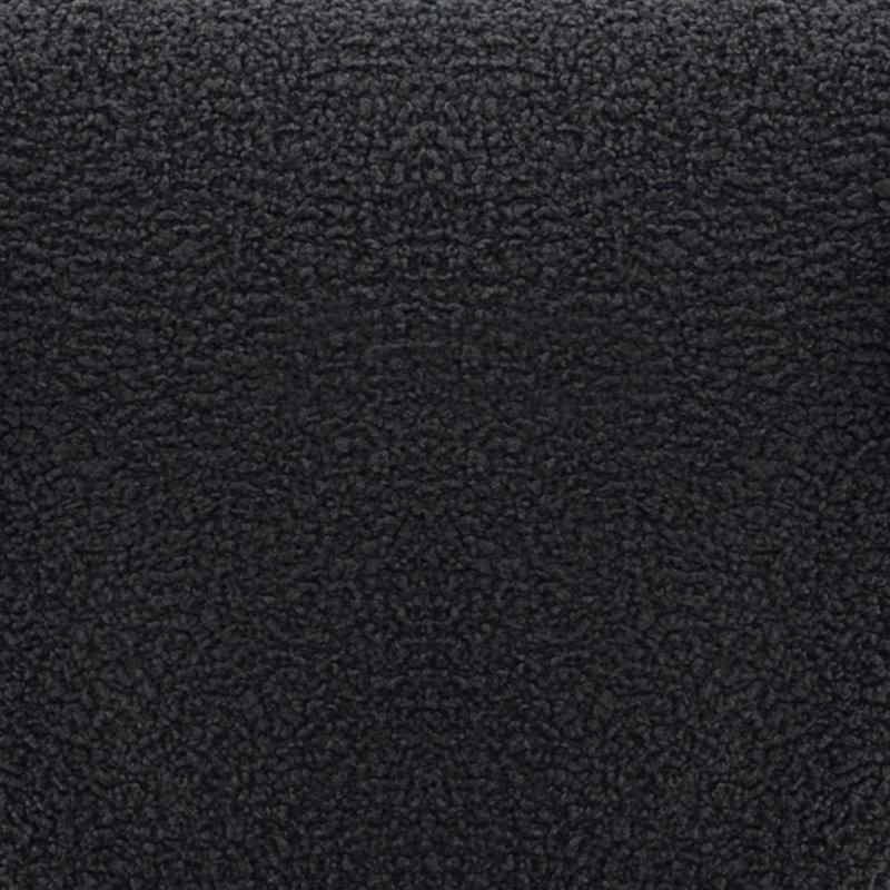 Fauteuil demi-tonneau noir Darian, Bouclé noir