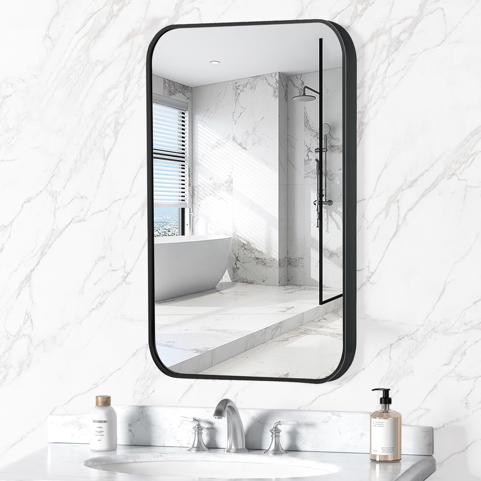 Ivy Bronx Hookstown Aluminum Rectangle Wall Mirror | Wayfair