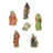 6pc Red and Green Holy Family Religious Christmas Nativity Statues 19"
