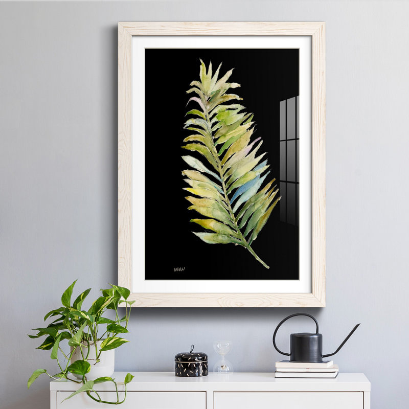 Frond - reproduction de cadre photo sur papier, H 31,5 po x l 23,5 po x P 1,5 po, Papier encadré blanc