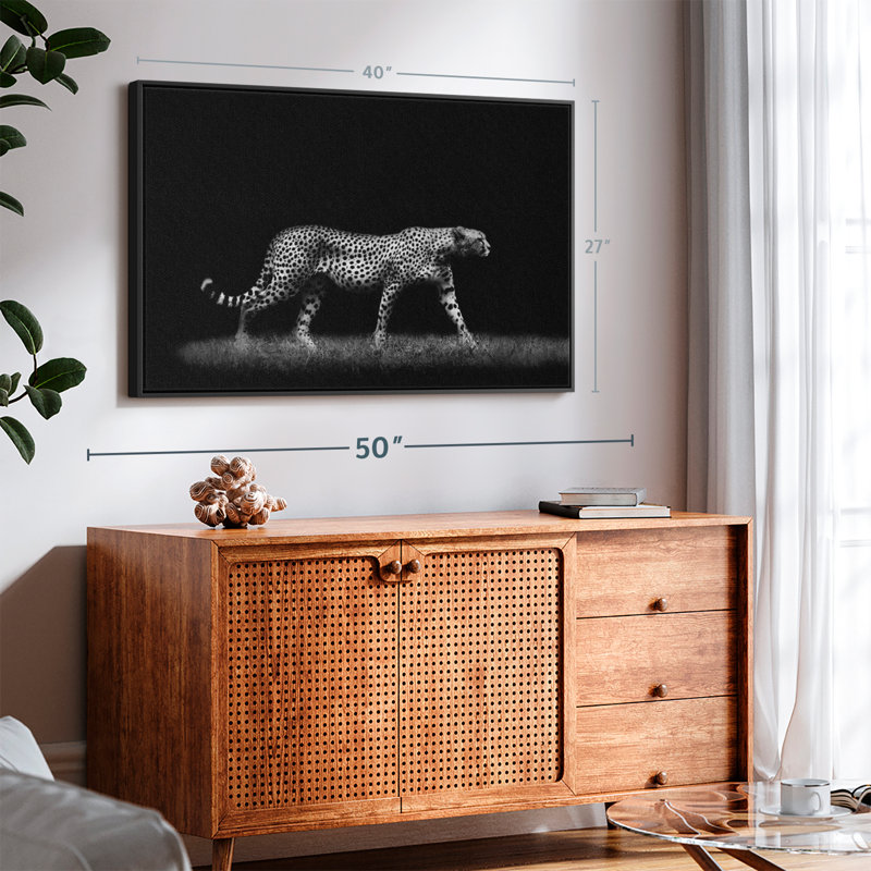 Animal "Impression sur toile monochrome", H 27 po x l 40 po