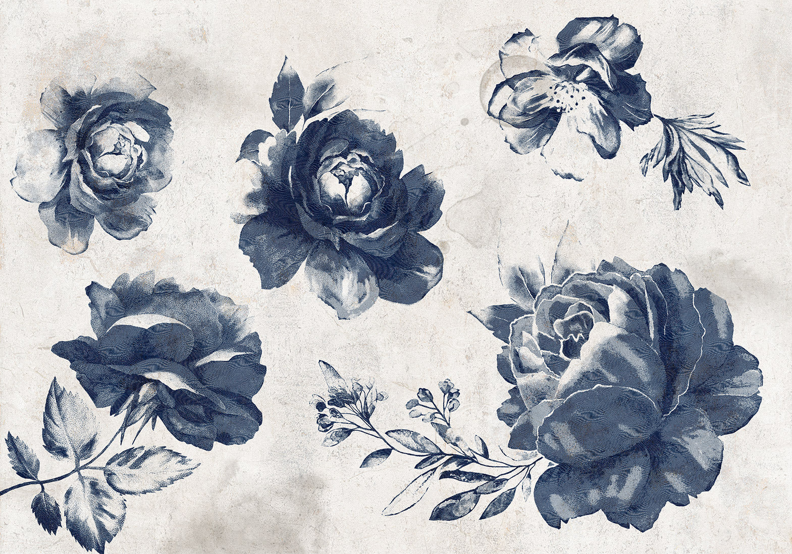 Lark Manor™ Peel & Stick Floral Wall Mural - Garden Of Memories Blue ...