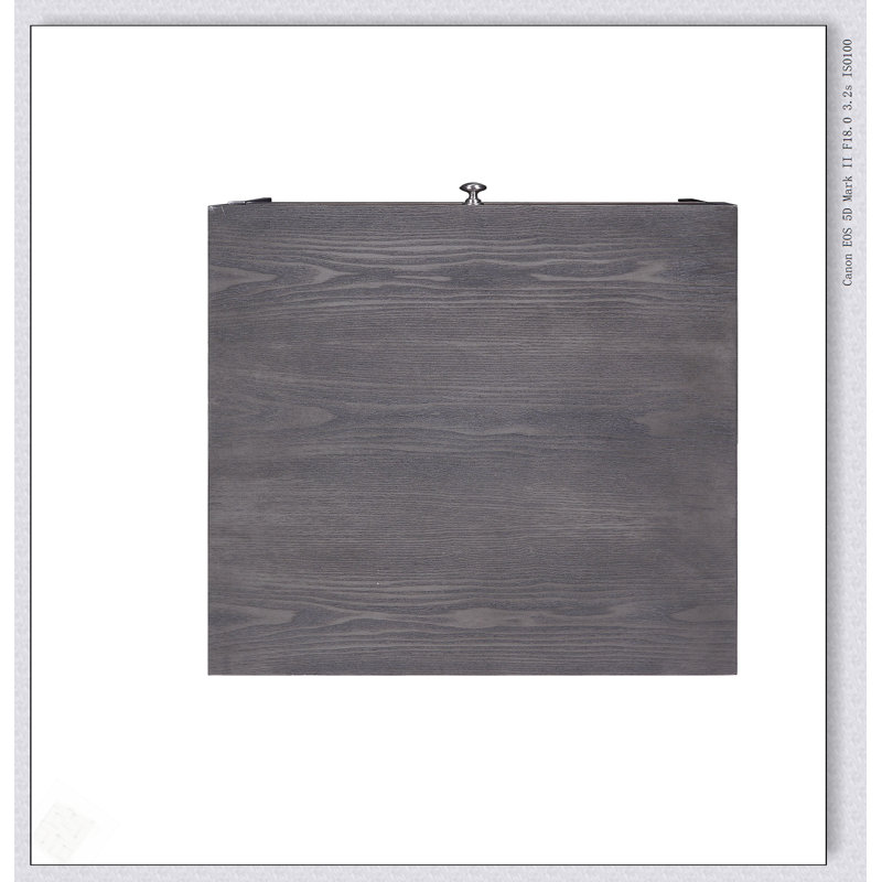 Table de bout en chêne gris et chrome Iban