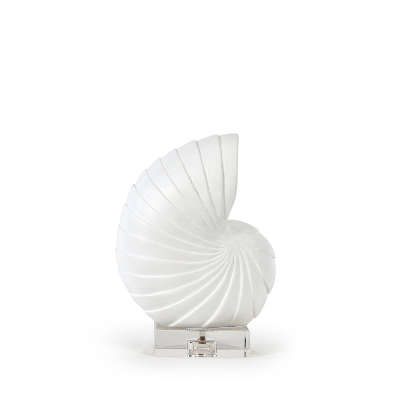 Nautilus Shell Small (White), 10.75" H x 8" W x 5.25" D