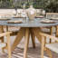 Luna Round 150cm Dining set with Roma Stacking chairs 