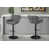 Set of 2 Swivel Barstools, Grey, Black Metal selected
