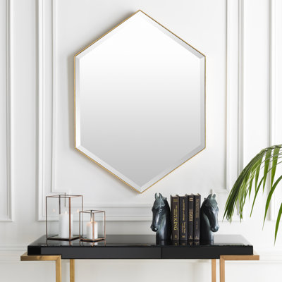 Ganley Wood Hexagon Wall Mirror