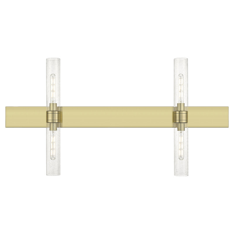 Ballston - Maliyah - 4 Light 51" Bath Vanity Light, Seedy, Antique Brass