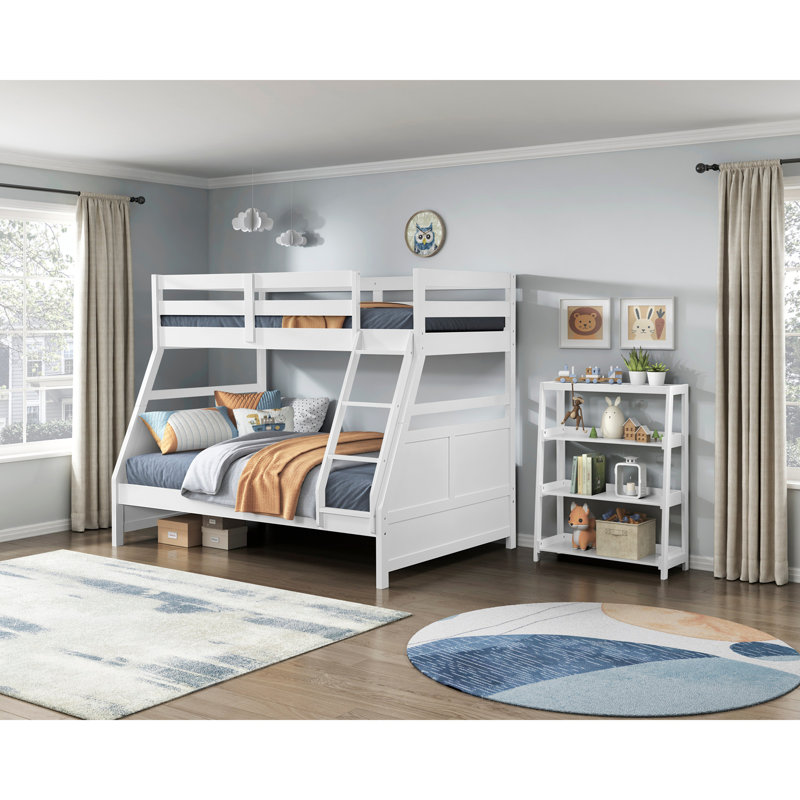 Meuble de rangement moderne en bois avec 3 tablettes, Blanc