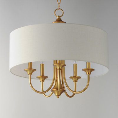 Eronim 5 - Light Steel Dimmable Drum Chandelier