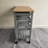 Kitchen Island Cart With Drawers, Lockable Wheels - Rolling Serving Utility Trolley - Mobile Countertop Open Shelf Storage Cabinet Basket For Dining Room, Coffee Bar (Grey)