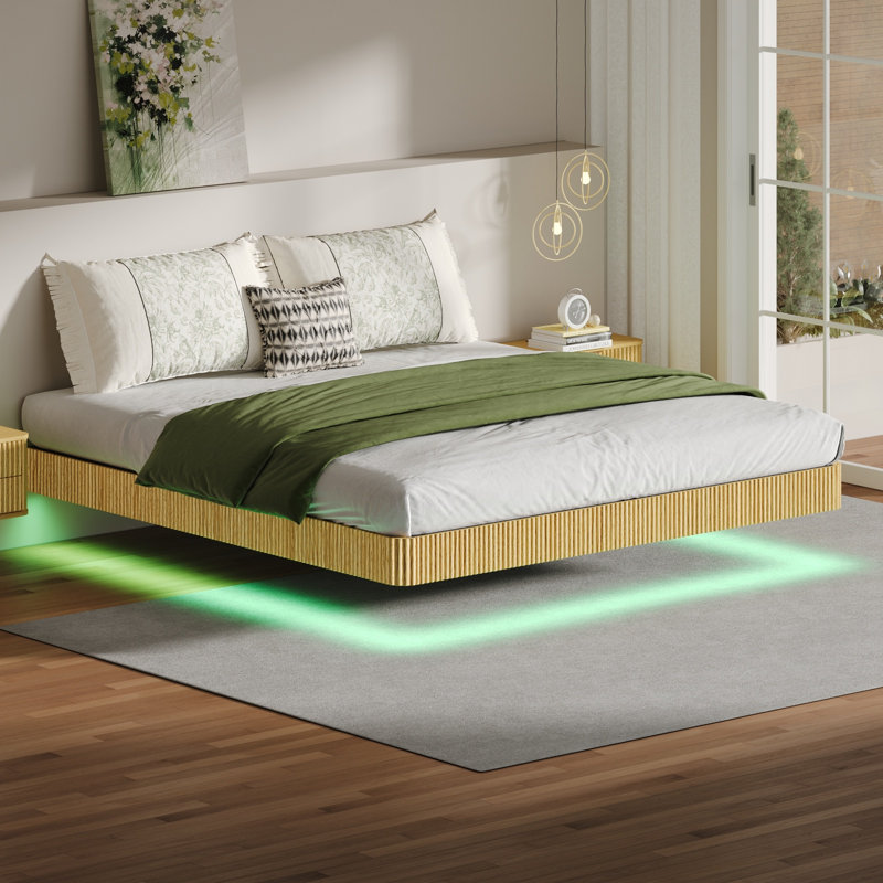Bed For Bedroom, Oak, Queen
