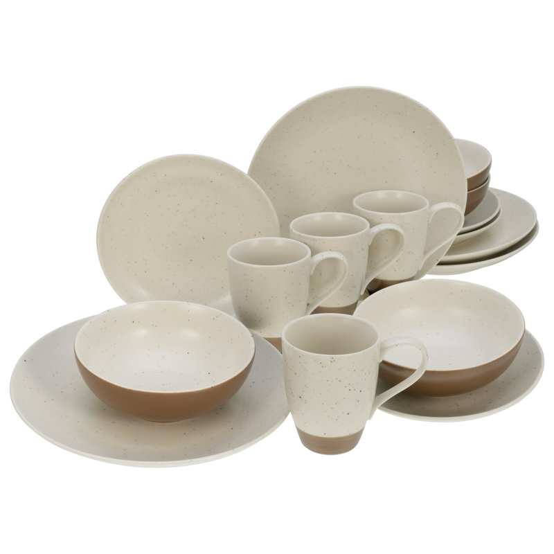 SAND DUNES Piece Stoneware Dinnerware Set - Service for 4