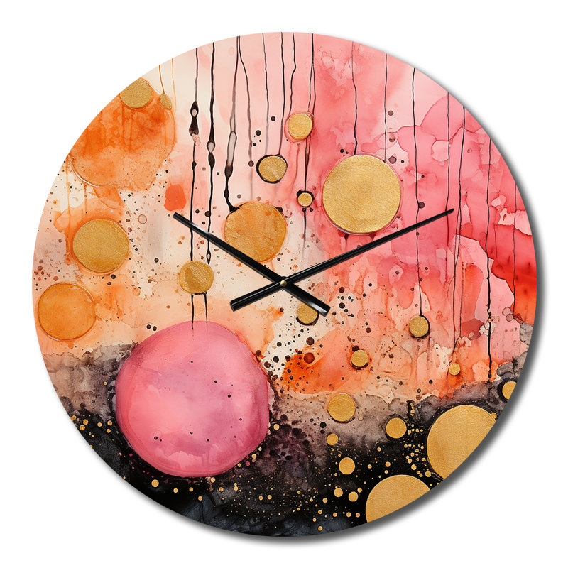 Horloge murale géométrique moderne Escape To Serenity, Petit