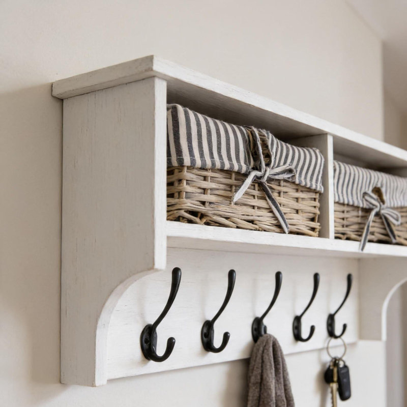 5 - Hook Wall Mounted Coat Rack