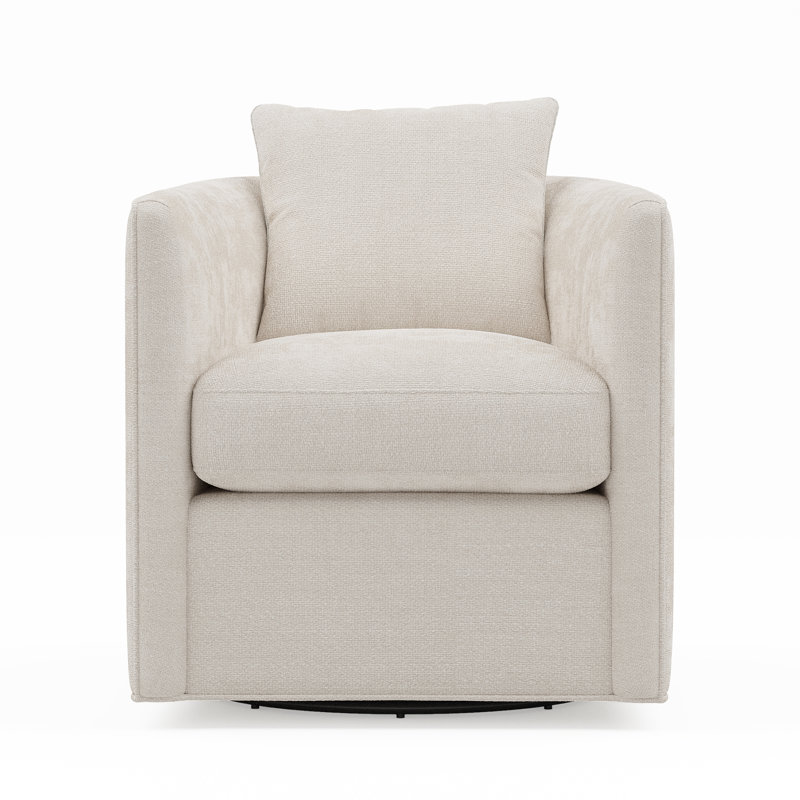 Valencia Riley Fabric Swivel Accent Chair, Pearl Color