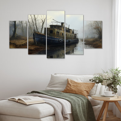 Amalea - Boat Wall Art For Living Room 5 Piece