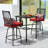 Machado Mesh Top Outdoor Bar Table with Umbrella Hole -1771016092