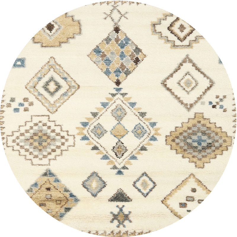 Cheadle Southwestern Indoor Rug, Round 8'