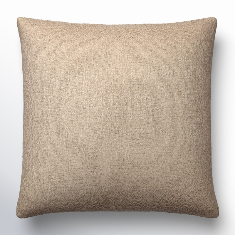 Alcona Throw Pillow, Bone, 20"H x 20"W, Polyester/Polyfill