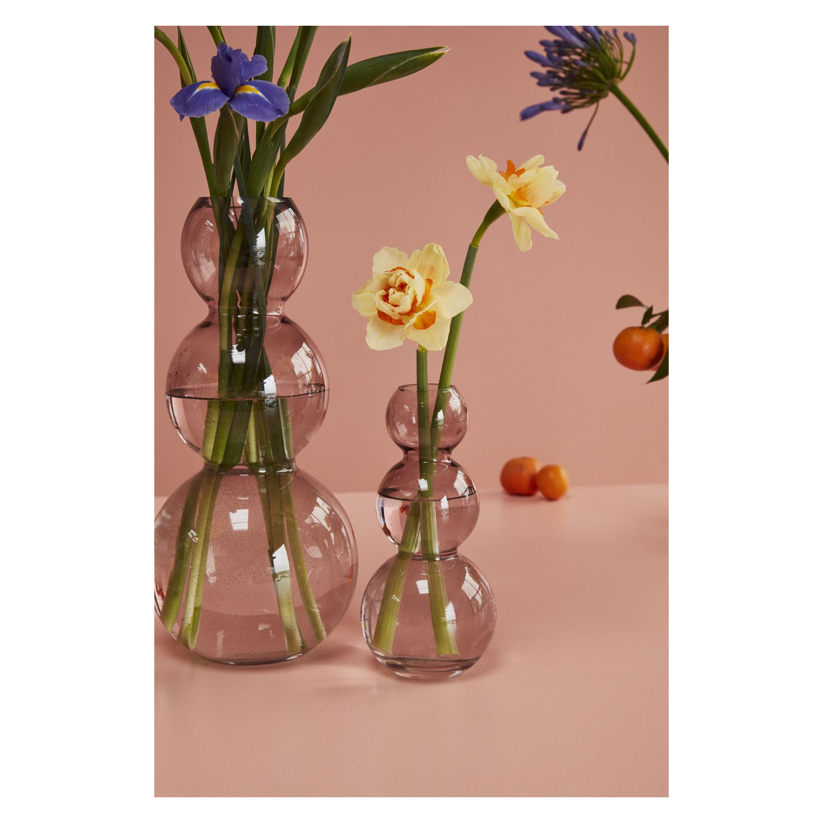 Ashburg Glass Table Vase, 7.75" H x 3.5" W x 3.5" D, Purple