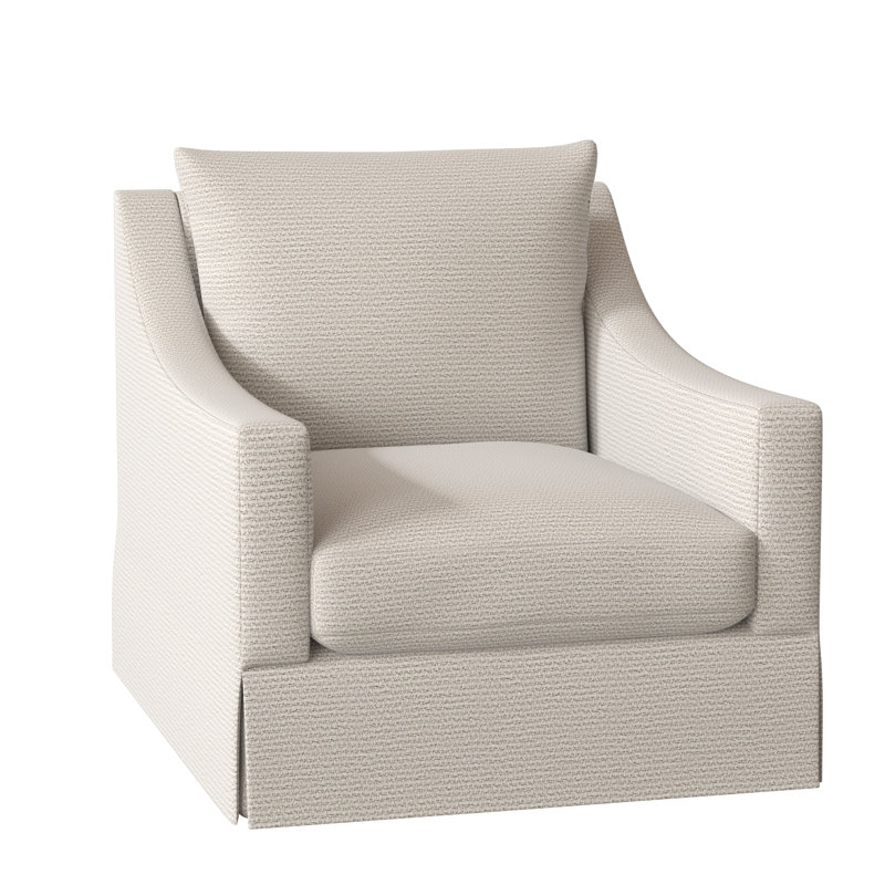 Grace Upholstered Accent Chair, Cream Chenille 1345-002, Stationary