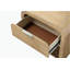 Natural Finish 1pc Nightstand Mango wood Veneer Bedroom Furniture Bedside Table Metal Finger Pulls