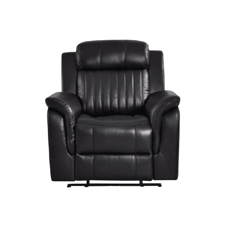 Cenaida Genuine Leather Electric Power Recliner Armchair, Black